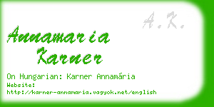 annamaria karner business card