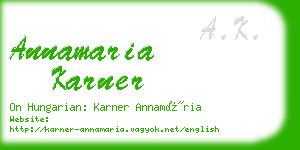 annamaria karner business card